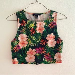 Jungle print crop top